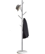 Jolitac Metal Coat Rack Stand (Satin Steel): High-Grade With Hooks, Stable - $103.99