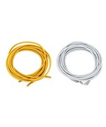 Elastic No Tie Shoelaces - 39&quot; Stretchy 2-Pack Lace Set (White &amp; Orange) - $7.99