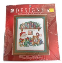 Counted Cross Stitch Kit Baby&#39;s First Christmas White Photo Mat Unused O... - $7.97