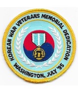 KOREAN WAR VETERAN&#39;S MEMORIAL DEDICATION Washington, DC July 1995 Patch - $12.32 CAD