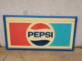 Huge Vintage 1970s Pepsi Cola Soda Sign  D - $456.87