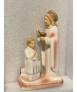 5&quot; Figurine First Communion with Jesus &amp; Boy SANMYRO JAPAN *Pre-Owned* fff1 - $9.99
