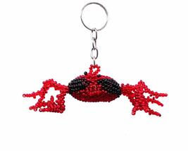 Mia Jewel Shop Crab Czech Glass Seed Bead 3D Figurine Keychain Metal Ring - Hand - £12.57 GBP