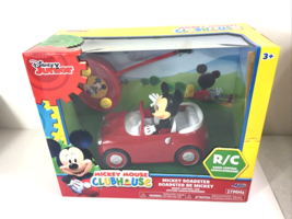 New Disney Junior MICKEY MOUSE Clubhouse Red Roadster RC Car 7&quot; by Jada Toys - £13.05 GBP