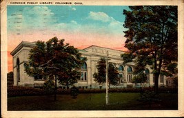Carnegie Public Library ~ Columbus Ohio OH - WB 1929 Postcard BK64 - £4.65 GBP