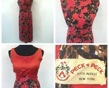Peck and Peck Dress size XS S Vintage 1960s Red 2-Piece Sheath w/ Waist ... - $20.95
