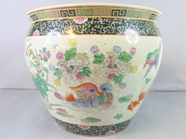 Decorative Chinese Porcelain Planter Fish Pot E283 - £155.34 GBP