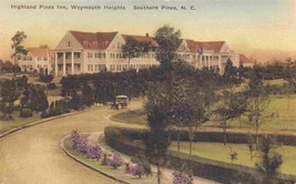 Highland Pines Inn Southern Pines North Carolina 1920s hand colored postcard - £5.93 GBP