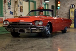 1965 Ford Thunderbird maroon| 24x36 inch POSTER | vintage classic car - £16.11 GBP