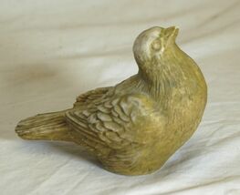 Marble Dust Resin Dove Art Sculpture Figurine a - $19.79