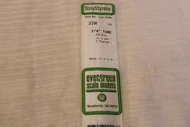 HO Scale Evergreen, 3 Pieces 1/4&quot; Tube .250 Dia. Styrene #228 - £9.38 GBP