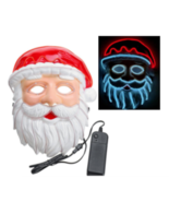 WEARABLE LIGHT UP LED SANTA CLAUS MASK christmas masks novelty xmas flas... - $16.14