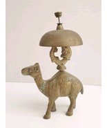 Vintage Brass Camel Hotel Bell Desk Counter Service Figure Bellhop - WORKS - £29.78 GBP