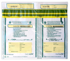 SafeLOK 13.5 x 10 Horizontal Twin Deposit Bag, White, 500 Bags - $177.87