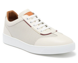 Bally Baxley Men&#39;s Leather Perforated Sneakers Shoes White US 11.5 GL24086 - £156.66 GBP