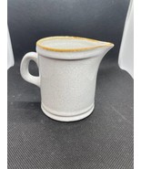 Small Grey with Tan Trim Stoneware Creamer Made in Japan - £7.65 GBP