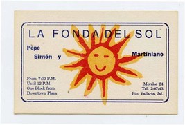 La Fonda Del Sol Ad Card Puerto Vallarta Jalisco Mexico 1950&#39;s - £7.93 GBP