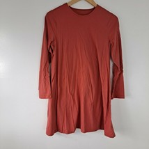 Tunic Dress Rusty Orange Long Sleeve Tshirt Shirt Blouse Junior XL - £11.82 GBP