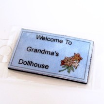 Welcome to Grandma&#39;s Dollhouse Blue Door Mat Serendipity HW475AY Miniature - $4.28