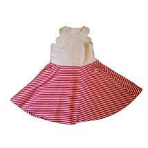 Janie and Jack Red &amp; White Striped Dress With Back Bow Size 2T - $24.75