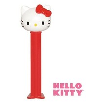 Hello Kitty Red Pez 4 1/2&quot; Dispenser and 3 pc Candy Carded - £10.27 GBP