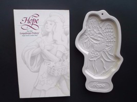 Longaberger Pottery Angel of HOPE 8 1/2&quot; large Cookie Mold Ornament 1994 USA NEW - £23.09 GBP