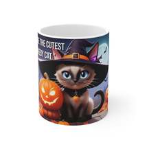 Cat Breeds Cartoon Characters in Halloween - Siamese Breed - Ceramic Mug... - £13.79 GBP