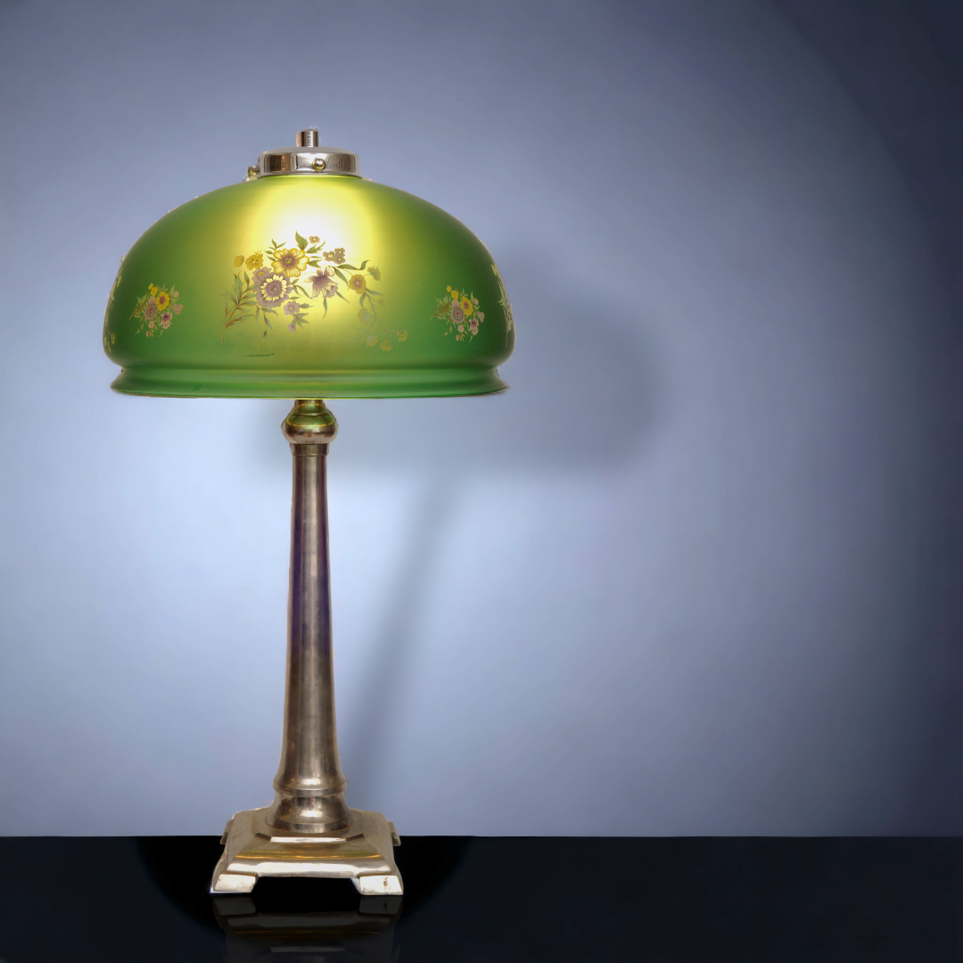 Beau Maison de Campagne Lampe Cuivre Nickel " Tentation " Pomme Pièce Unique Item image 5