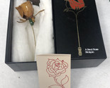Vintage 1979 Rose Ein Echter Rose Anstecknadel Von Chrystalle Flower Cor... - $27.71
