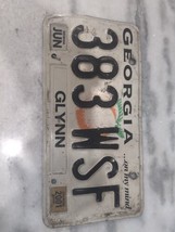 2001 Georgia Glynn County &quot;...On My Mind&quot; License Plate 383 WSF Expired - £6.25 GBP