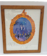 heavy wood large picture frame with Walt Disney world 25th anniversary p... - $24.75