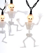 10-Light Dancing Skeleton Light string Set, Halloween Party Lights, Day Of Dead - £23.88 GBP