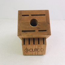 Cutco Knife Block Essentials + 5 Block 10 Slot Honey Oak Finish Made USA - £14.23 GBP