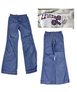 Vintage Levi&#39;s early 70s Womens Big Bell Bottom Jeans Blue UNISEX 28x31-32 - $205.48 CAD