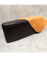 Cole Haan Eyeglasses Sunglasses Brown Orange Faux Weave Clam Shell CASE ... - $363.37 MXN