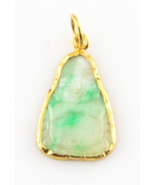 22k Gold Carved Jadeite Pendant Gorgeous - $2,841.80 CAD