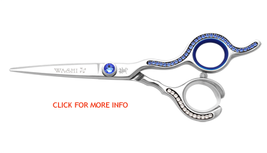 washi blue diamond shear scissor professional salon barber hair bun cut ... - $169.00
