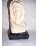 CHARMING ALABSTER ALABASTERITE BUST OF MOTHER MARY FIGURINE - £9.92 GBP