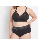 Lane Bryant CACIQUE Cotton No Wire BLACK STRAPPY Bra 48D 46DD 44DDD 42G NWT - $67.03 CAD