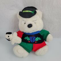 VINTAGE 1990 DAYTON HUDSON CHRISTMAS BULLY TEDDY BEAR STUFFED ANIMAL TOY... - $32.66