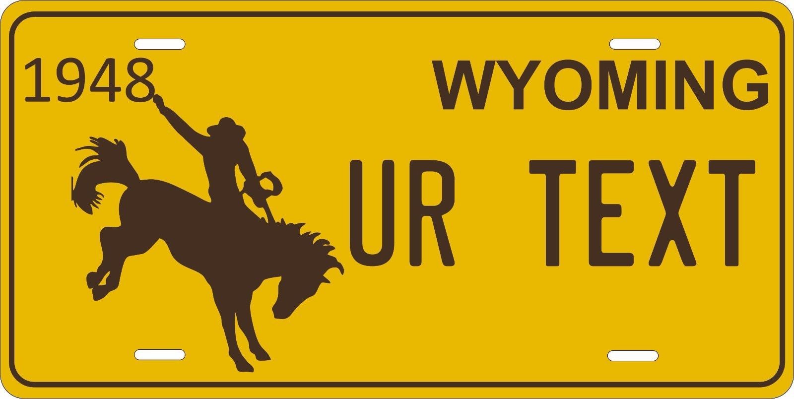 Wyoming 1948 License Plate Personalized Custom Auto Bike Motorcycle Moped Tag - £8.75 GBP - £14.51 GBP