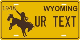 Wyoming 1948 License Plate Personalized Custom Auto Bike Motorcycle Mope... - £8.75 GBP+