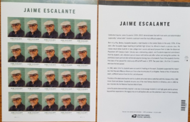 Jaime Escalante (Usps) Stamp Sheet 20 Forever Stamps - $19.95