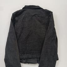 Almost Famous ST-J255-L0 Women's Black Front Zip Denim Jacket Size Medium image 2
