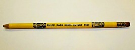 Vintage Buick Authorized Service Advertising Wooden Pencil Yellow &amp; Black Car - £13.53 GBP