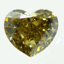 Heart Shape Diamond Fancy Yellow Brown Loose 1.02 Carat SI2 GIA Certificate - £1,187.04 GBP