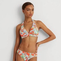 MSRP $84 Ralph Lauren Halter Bikini Top ONLY Orange Paisley Size 8 - £25.86 GBP