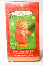 Hallmark Snuggly Sugar Bear Bell  Porcelain 2001 Holiday Ornament - £9.38 GBP