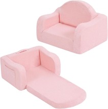 Welnow 2-In-1 Kids Sofa Chair, Convertible Toddler Chair Flip Out Childr... - $57.99