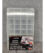 32 Compartment Plastic Clear Jewelry Bread Organizer Box 13.7” X 8.6” - £9.45 GBP